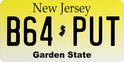 NJ license plate B64PUT