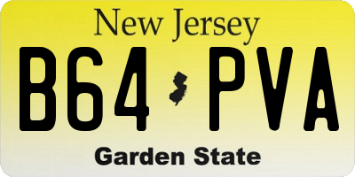 NJ license plate B64PVA