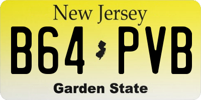 NJ license plate B64PVB