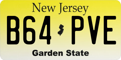 NJ license plate B64PVE