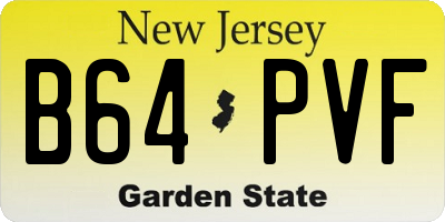 NJ license plate B64PVF