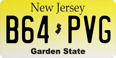 NJ license plate B64PVG