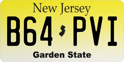 NJ license plate B64PVI