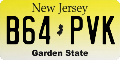 NJ license plate B64PVK