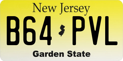 NJ license plate B64PVL