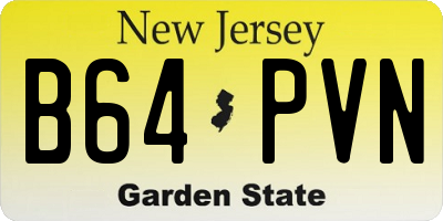 NJ license plate B64PVN
