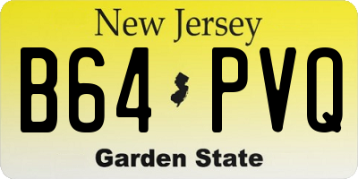 NJ license plate B64PVQ