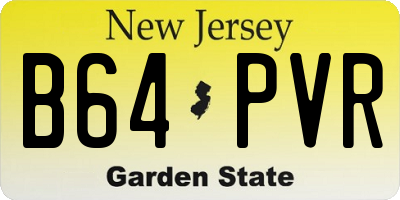 NJ license plate B64PVR