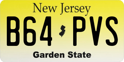 NJ license plate B64PVS