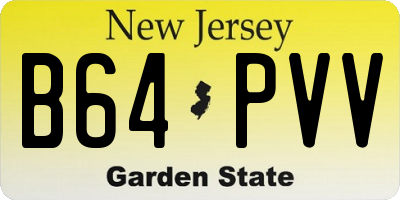 NJ license plate B64PVV