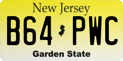 NJ license plate B64PWC