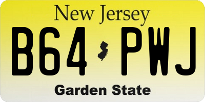 NJ license plate B64PWJ