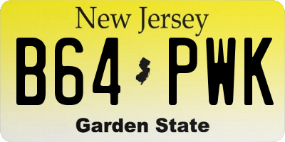 NJ license plate B64PWK