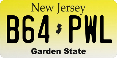 NJ license plate B64PWL