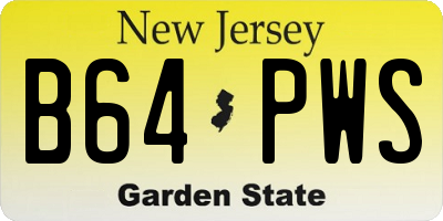 NJ license plate B64PWS