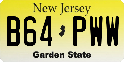 NJ license plate B64PWW