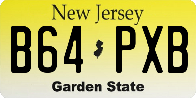 NJ license plate B64PXB