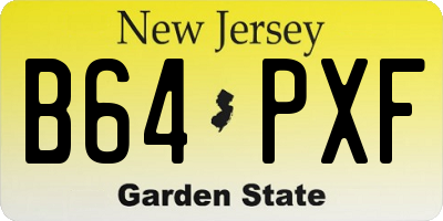NJ license plate B64PXF