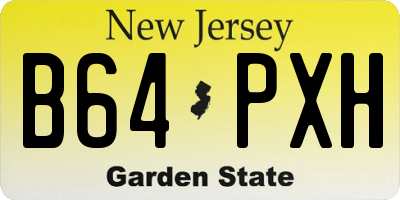 NJ license plate B64PXH