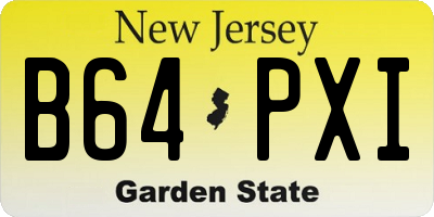 NJ license plate B64PXI