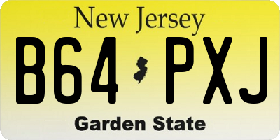 NJ license plate B64PXJ