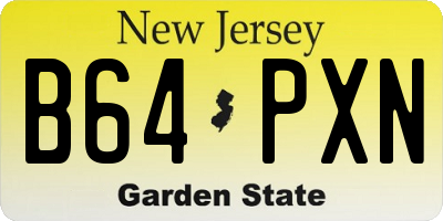 NJ license plate B64PXN