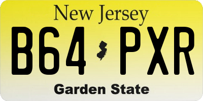 NJ license plate B64PXR