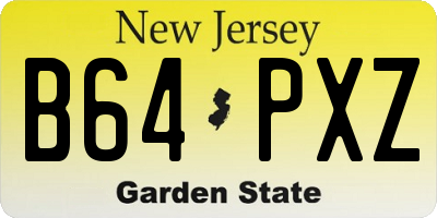 NJ license plate B64PXZ