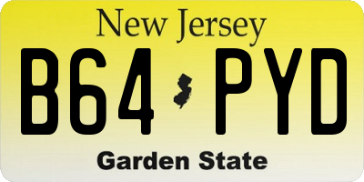 NJ license plate B64PYD