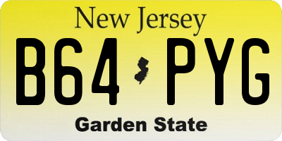NJ license plate B64PYG