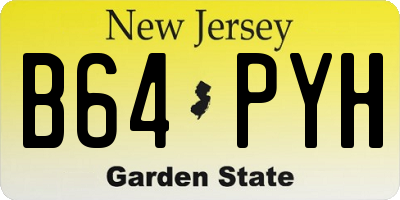 NJ license plate B64PYH