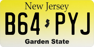 NJ license plate B64PYJ