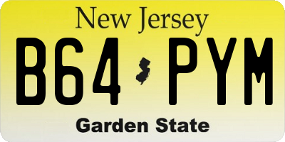 NJ license plate B64PYM