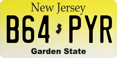 NJ license plate B64PYR