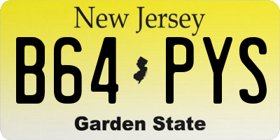 NJ license plate B64PYS