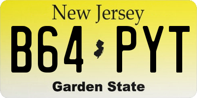 NJ license plate B64PYT