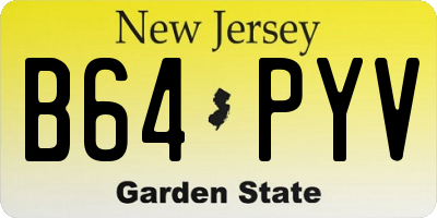 NJ license plate B64PYV