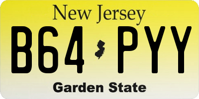 NJ license plate B64PYY
