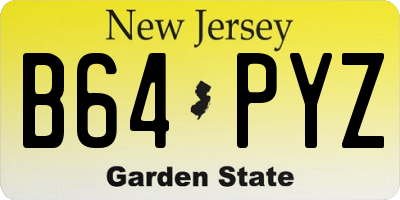 NJ license plate B64PYZ
