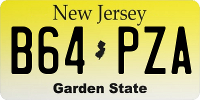 NJ license plate B64PZA