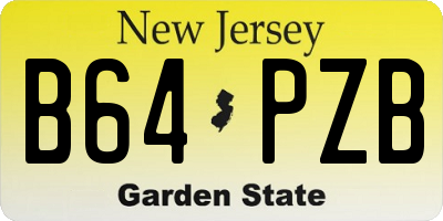 NJ license plate B64PZB
