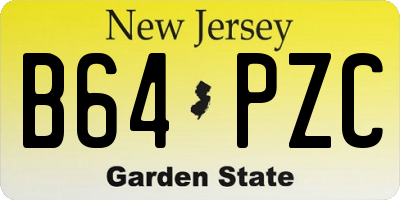 NJ license plate B64PZC