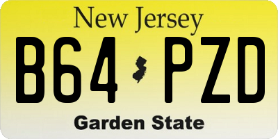 NJ license plate B64PZD