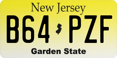NJ license plate B64PZF