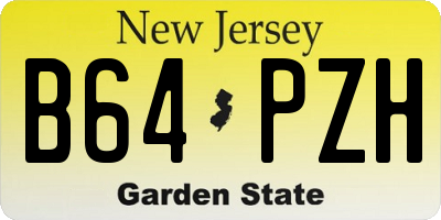 NJ license plate B64PZH