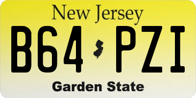 NJ license plate B64PZI