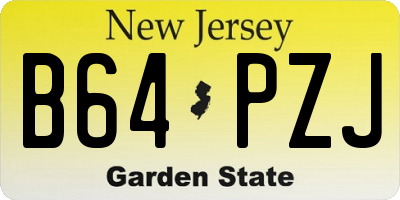 NJ license plate B64PZJ