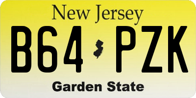 NJ license plate B64PZK
