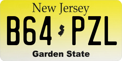 NJ license plate B64PZL
