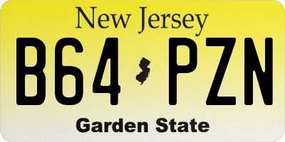 NJ license plate B64PZN